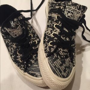 NEW Converse Gemma Ox Black/Egret/Egret Trainers